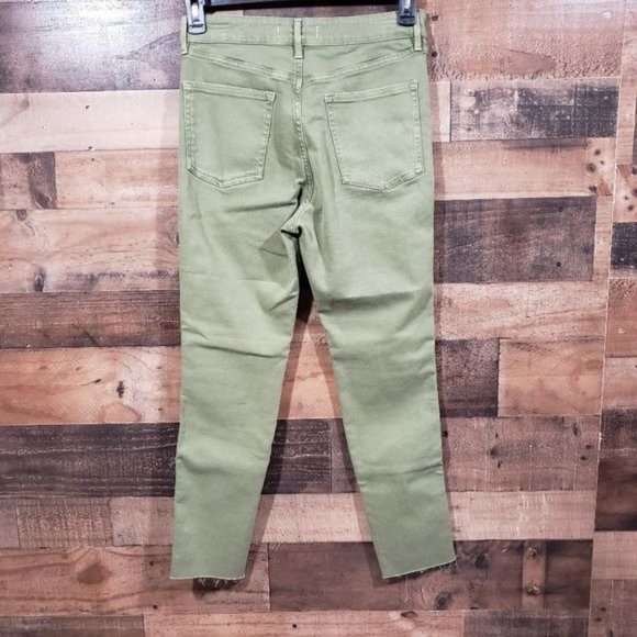 Free‎ People army green raw hem high rise jeggings NWT woman's size 30 - Picture 6 of 8